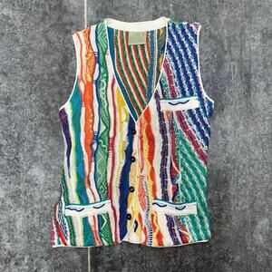 Vintage 90s Coogi 3D Knit Vest Small